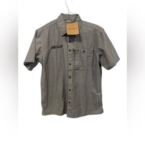 NEW Simms Shirt Men’s Size Large Grey Cutbank‎ Chambray SS Eagle Claw NWT
